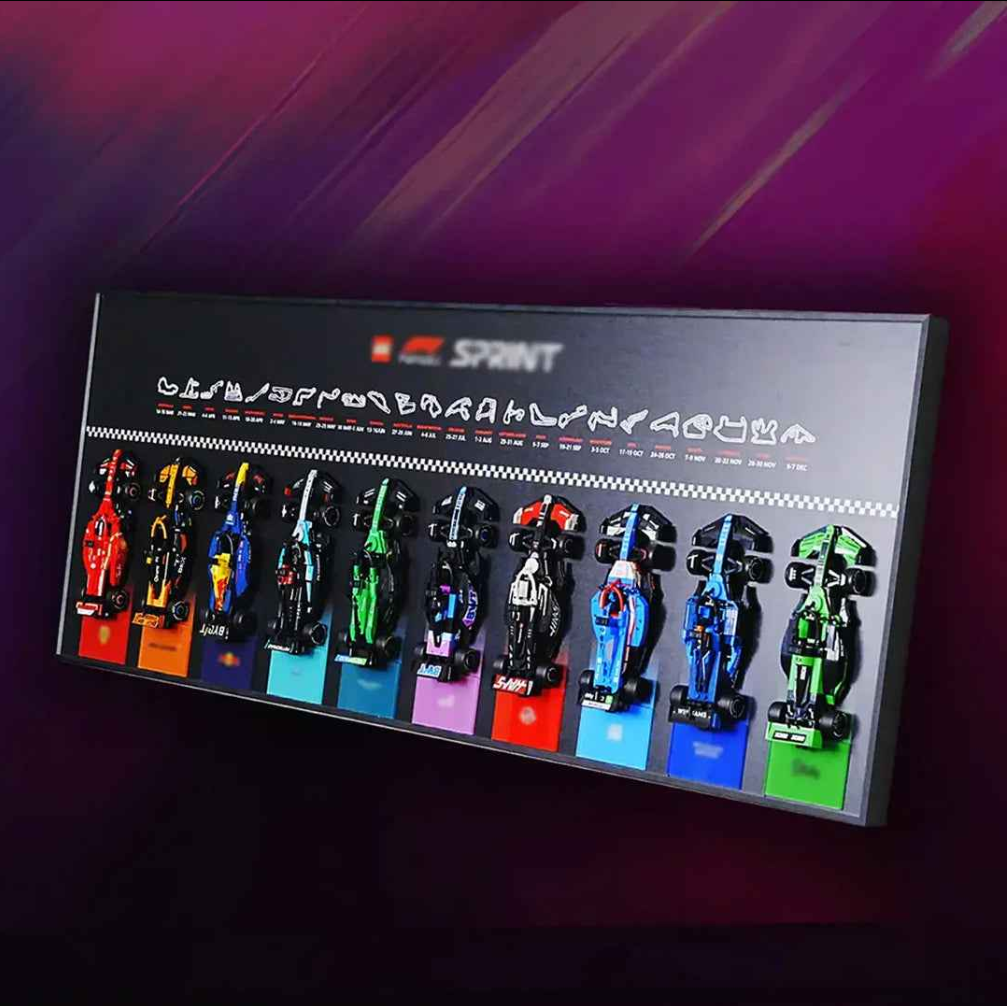 Speed Champions 2026 Display Frame – Dark or Bright Edition | Includes 10 Racing Cars