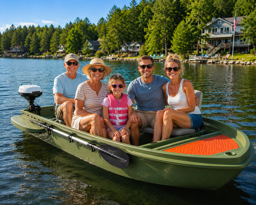 4–6 Person Modular Fishing Boat – Portable, Motor Compatible & No Trailer Needed